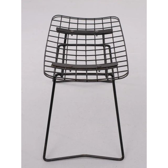 Mid-Century Modern Steel Wire Stool by Cees Braakman for Pastoe, 1958 For Sale - Image 3 of 12