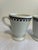 Mid 20th Century Vintage Sterling Vitrified China Black Rimmed Pedestal Mugs, Set of 2, Restaurant Ware For Sale - Image 5 of 12