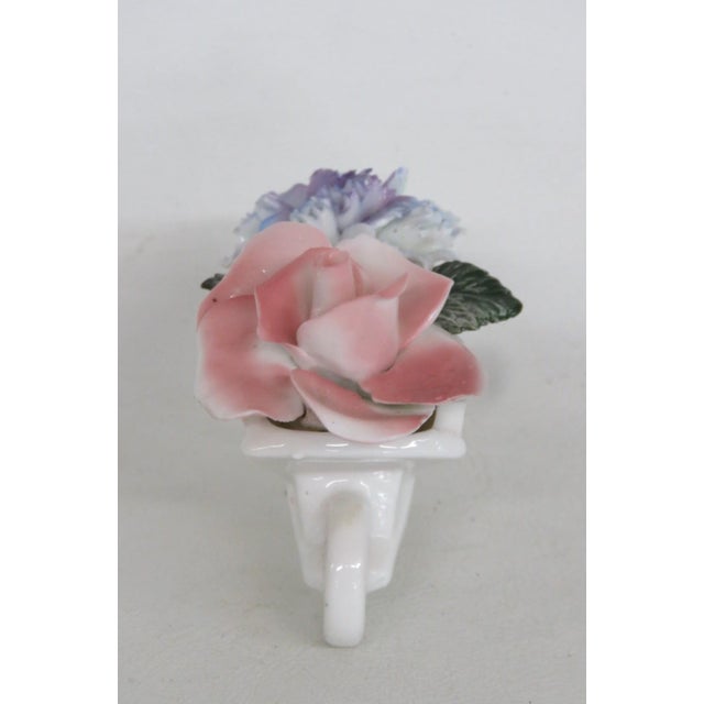 Mid 20th Century Cotswold Florals English Bone China Wheelbarrow of Flowers Figurine 5159b For Sale - Image 5 of 18