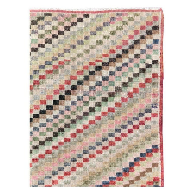Modern Galerie Shabab Collection Mid-20th Century, Handmade Turkish Anatolian Throw Rug For Sale - Image 3 of 10