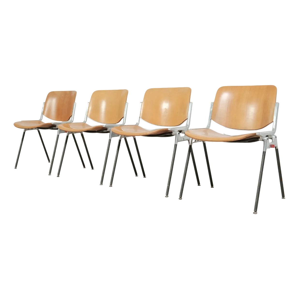 DSC Axis 106 Chairs by Giancarlo Piretti for Castelli, 1970s, Set of 4 ...