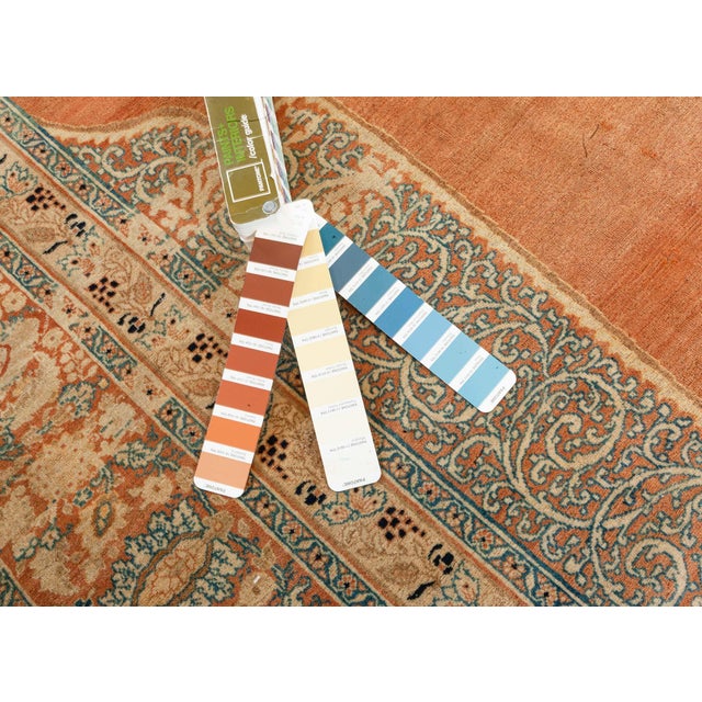 Persian Antique Persian Tabriz Handmade Wool Rug For Sale - Image 3 of 9