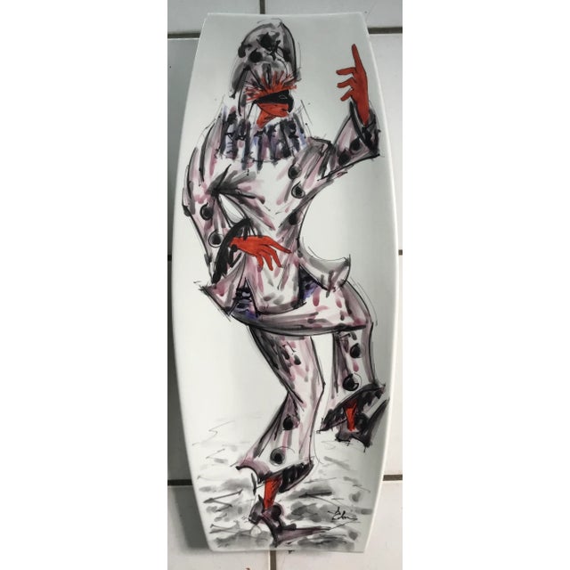 Set of 3 1960s Italian Hand Painted Wall Plaques For Sale - Image 4 of 13