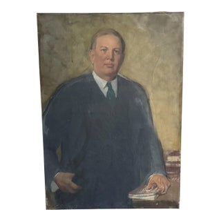 Frank Tolles Chamberlin (1873–1961) – Portrait of an Executive – Oil on Canvas For Sale