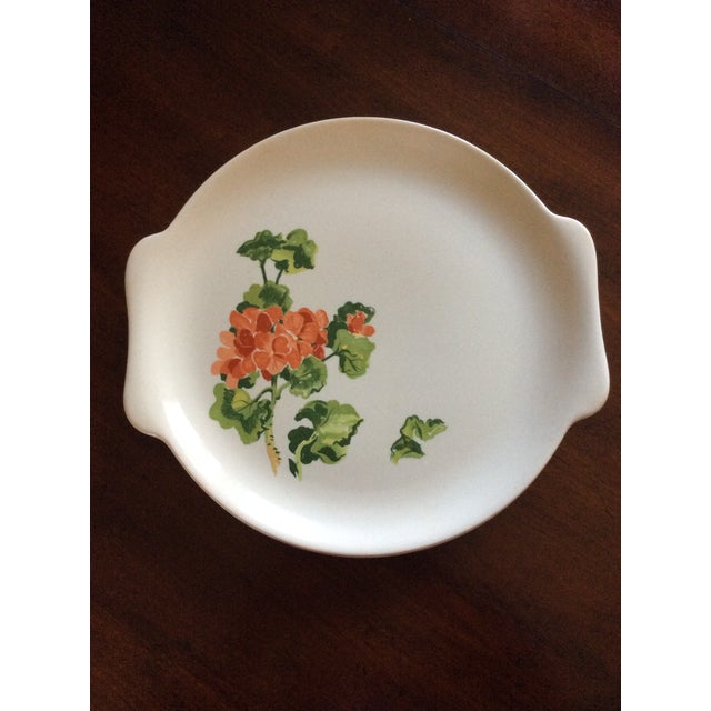 1950s Cake Plate in the Getanium Pattern by Salem For Sale In Greenville, SC - Image 6 of 7