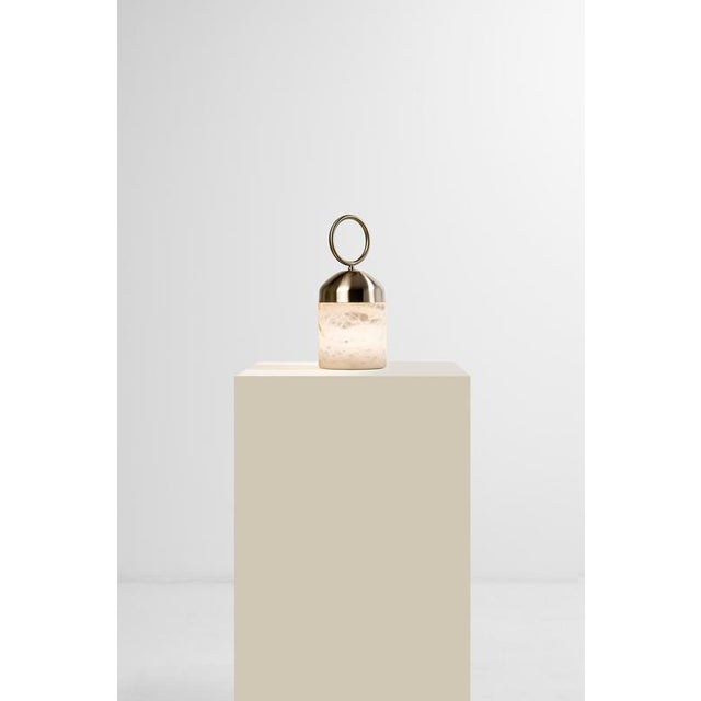 Not Yet Made - Made To Order Wireless Glans Table Lamp by United Alabaster For Sale - Image 5 of 18