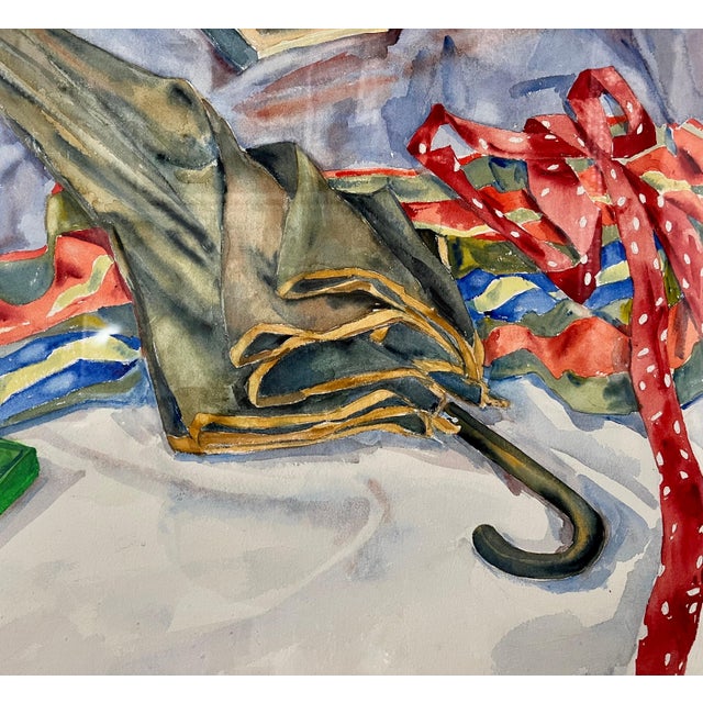 Polly Kraft, American Woman Artist Society Doyenne Polly Kraft Large Watercolor Painting, 1984 For Sale - Image 13 of 14