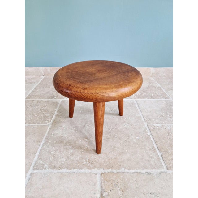 Modernist Tripod Stool in Wood, 1950s For Sale - Image 12 of 12