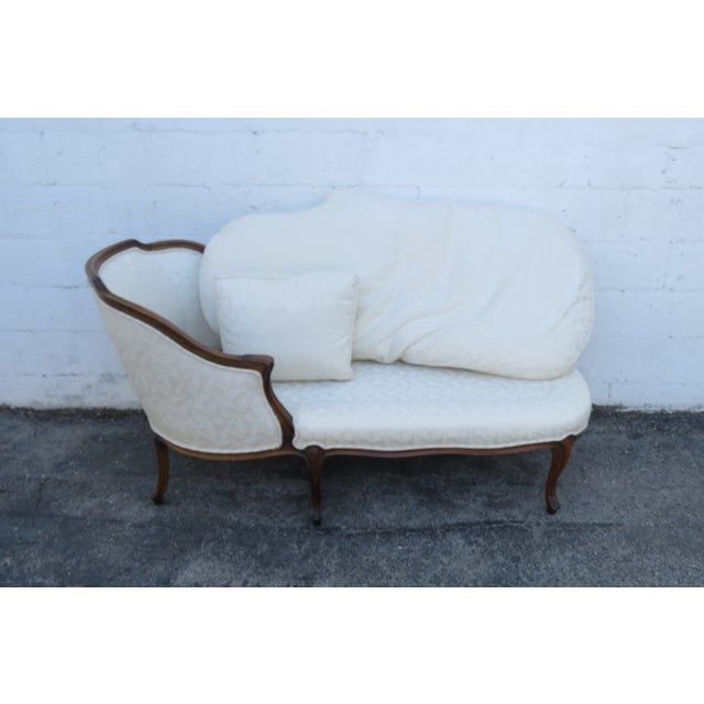 French Carved Long Large Fainting Couch Chaise Lounge 6284 For Sale - Image 4 of 18