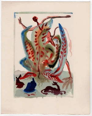Salvador Dali, Gluttony, 1964, Original Woodcut