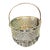 Vintage Detailed Glass Champagne Bucket/ Ice Bucket With Silver Tongs For Sale