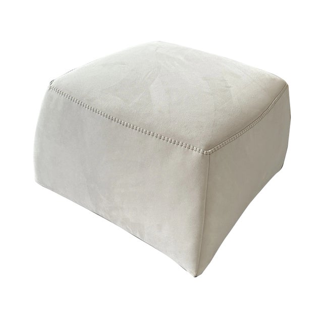 Contemporary Natuzzi Upholstered Ottoman For Sale - Image 3 of 6