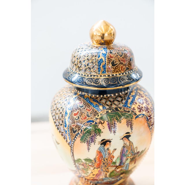 Chinese Hand-Painted Vase, 1960s For Sale - Image 3 of 14