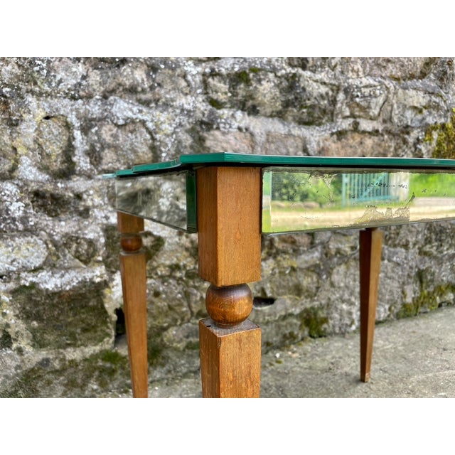 1940s Vintage Mirrored Side Table, 1940 For Sale - Image 5 of 15