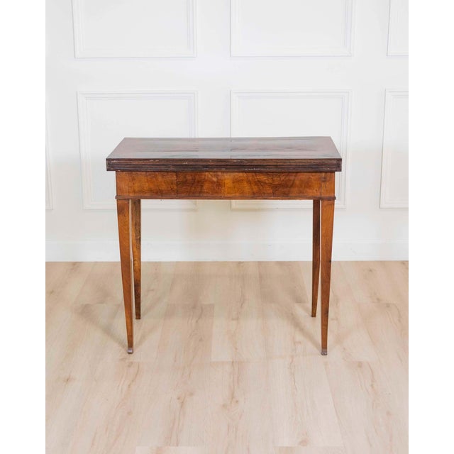 Directoire 1800 Walnut Burl Gaming Table For Sale - Image 12 of 12