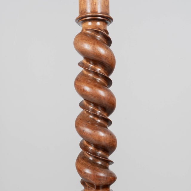 19th Century French Louis XIII Revival Barley Twist Column Pedestal For Sale In Orlando - Image 6 of 13