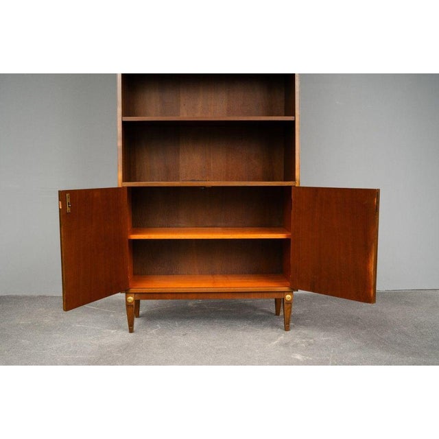 Mid-Century Brown Mahogany Bookcase For Sale - Image 13 of 18