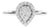 10K White Gold 3/8 Cttw Round-Cut Lab Grown Diamond Cluster Pear Promise Ring (G-H Color, VS2-SI1 Clarity) - Size 8 For Sale