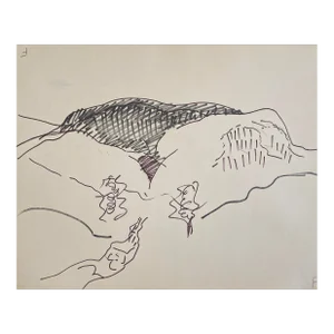 Frank Wallace Mountain Landscape Drawing