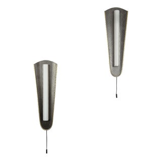 Mid-Century Gilt Wall Lights from Erco, Germany, 1950s, Set of 2 For Sale