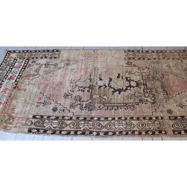 1930s Hand Knotted Rustic Turkish Rug - 4'5" X 10'8" For Sale In Raleigh - Image 6 of 11
