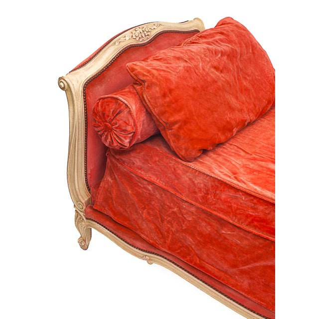 Vintage Daybed in Velour, 1930s For Sale - Image 6 of 16