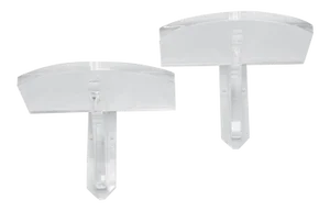 Modern Lucite Brackets - A Pair