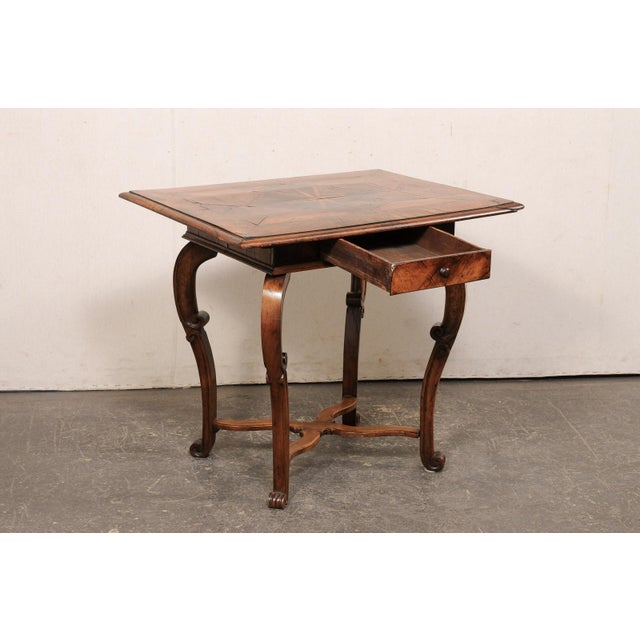 18th C. Italian Side Table W/ Inlay Veneers For Sale - Image 4 of 12