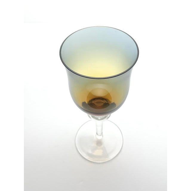 1970s 1970s Denby “Aurora, Amber-Blue” Water Glasses - Set of 11 For Sale - Image 5 of 6