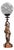 19th Century French Bronze Figural Lady Lamp with Opaline Globe, 1865 For Sale