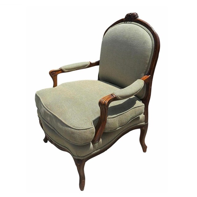 French Antique 18th C Louis XV Duchesse Brisee Longue Chair French Bergère For Sale - Image 3 of 4