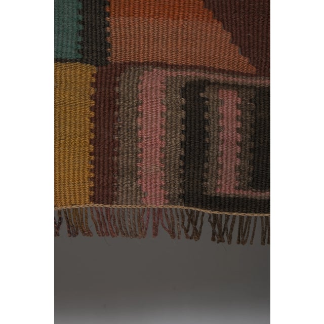 1960s Vintage Turkish Kars Kilim Rug 4'4'' X 8'7'' For Sale - Image 11 of 13