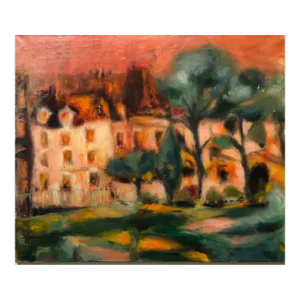 Claude Hemeret, French Modernist Vivid Fauvist Landscape Oil Painting