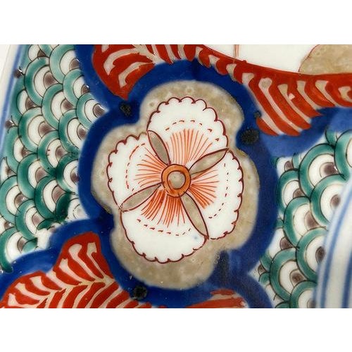 Ceramic Japanese Imari Porcelain Plate, 19th Century For Sale - Image 7 of 9