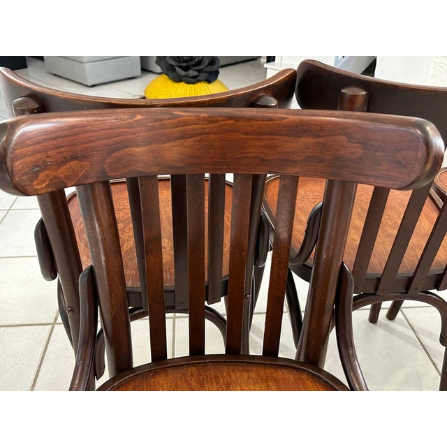 Vintage Parisian Bistro Chairs, 1960s, Set of 4 For Sale - Image 6 of 14