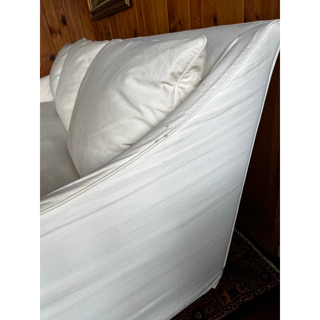 Attributed to Mitchell Gold + Bob Williams “Morgan” Slipcovered Sofa For Sale - Image 11 of 11