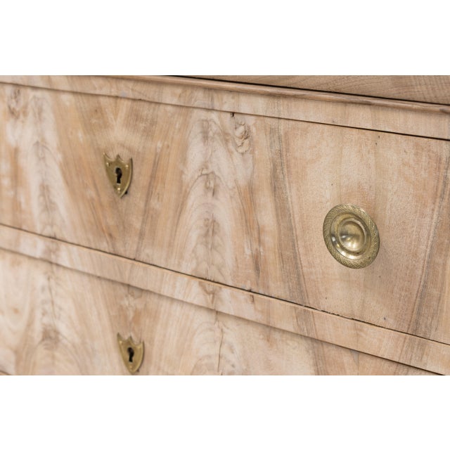 Wood Walnut Commode with Marble Top, 1880 For Sale - Image 7 of 12