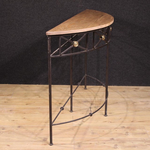 20th Century French Half-Moon Console, 1960s For Sale - Image 3 of 12