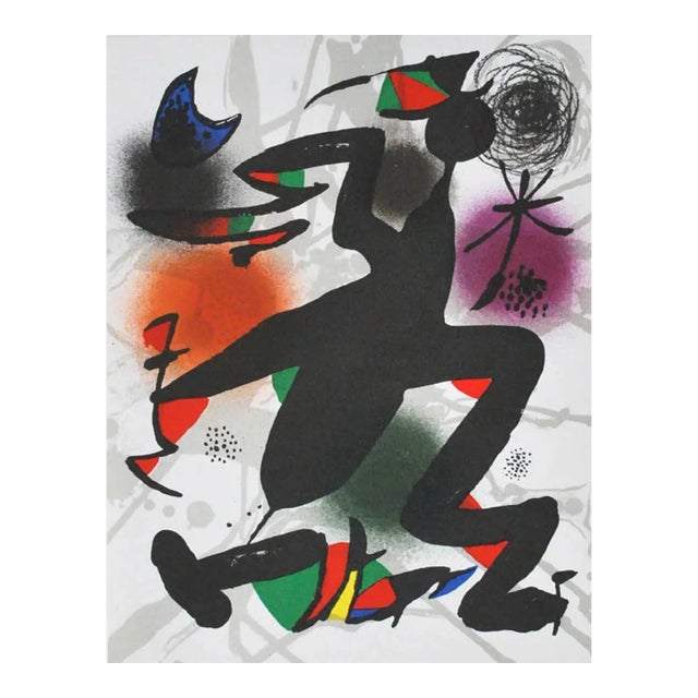 1977 Joan Miro Original Lithograph V3-4 Mourlot For Sale