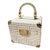 Gianni Versace Couture White Leather and Brass Luxury Beauty Case For Sale
