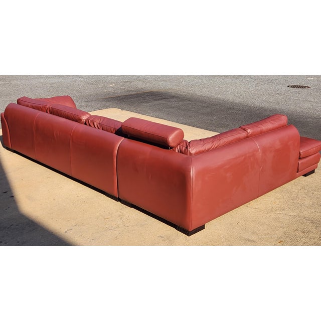 Late 20th Century Roche Bobois Large Leather Sectional Sofa For Sale In Washington DC - Image 6 of 9