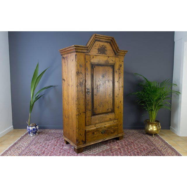Antique Rustic Baltic Pine Armoire, 1862 For Sale - Image 18 of 18