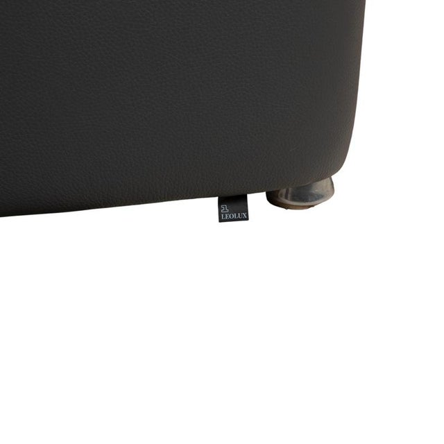Fidamigo 3-Seater Sofa in Anthracite Leather from Leolux For Sale - Image 9 of 13
