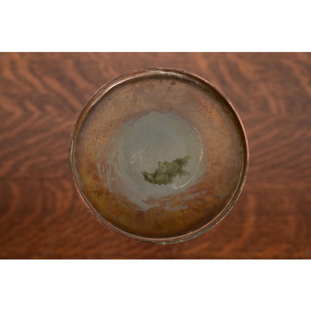 Heintz Style Arts & Crafts Sterling Silver on Bronze Vase For Sale - Image 10 of 12