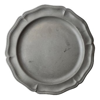 Vintage Pewter Wall Plate, 1940s For Sale
