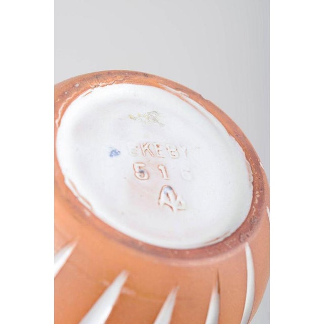 Ingrid Atterberg Vase in Glazed Earthenware with Vertical Stripes by Ingrid Atterberg for Upsala-Ekeby, 1960s For Sale - Image 4 of 5