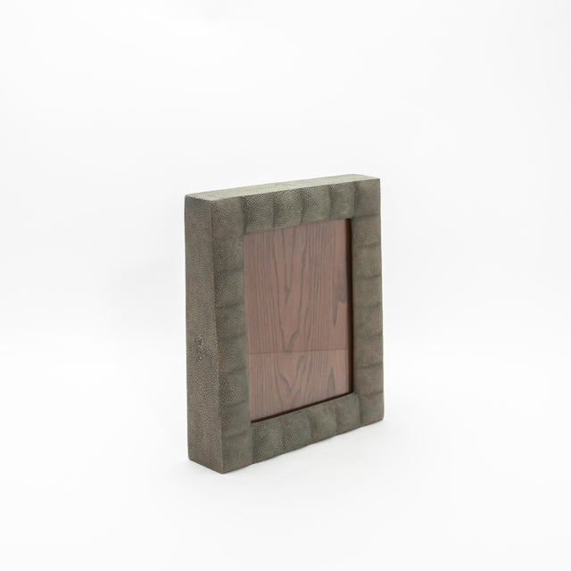 Modern Picture Frame 8x10” in Quilted Grey Shagreen by R&y Augousti For Sale - Image 3 of 10