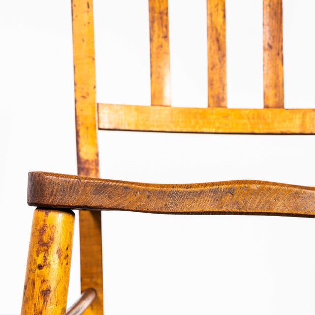 Vintage Elm Chapel Dining Chairs, 1940s, Set of 4 For Sale - Image 4 of 12