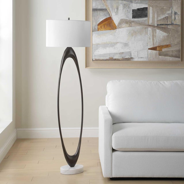 Sonic Open Oval Floor Lamp For Sale In Chicago - Image 6 of 11