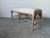 Hollywood Regency Vintage Hollywood Regency Style Faux Bamboo Carved Upholstered Bench For Sale - Image 3 of 12